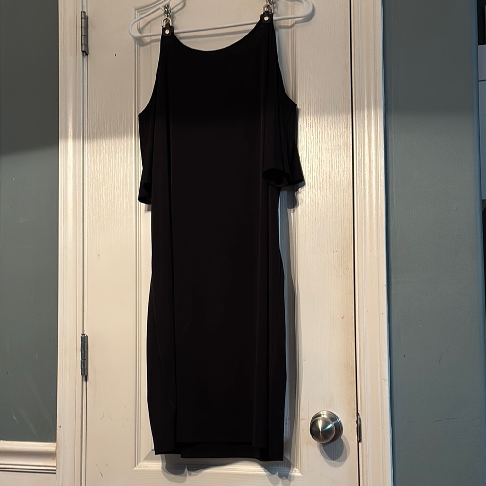 Michael Kors Black Cold Shoulder Dress Women’s XL - Picture 4 of 5